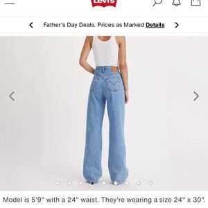 Levis. Rib cage bell size 28 L32